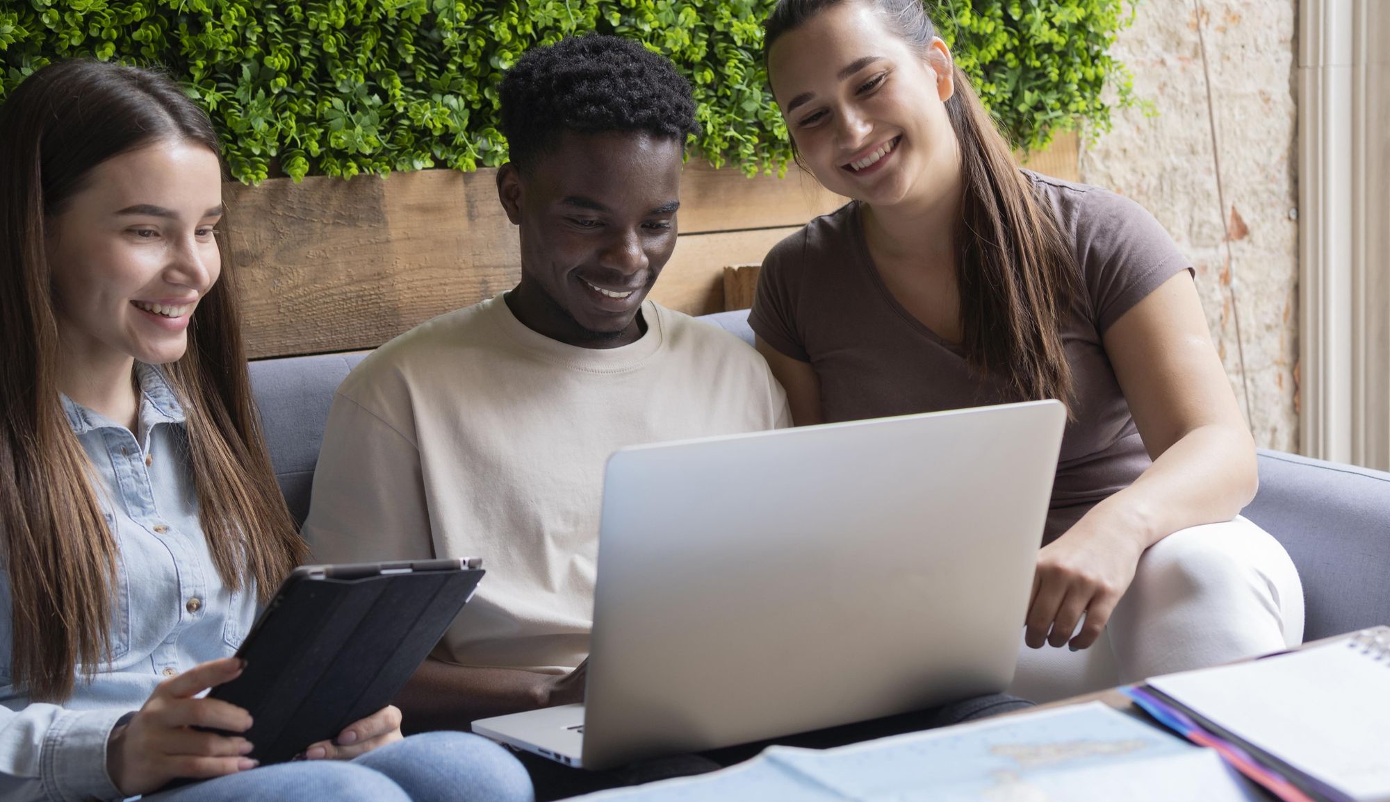 Learners studying
